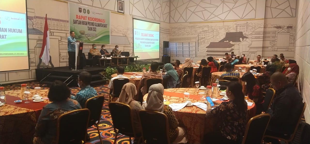 Rapat Koordinasi Bantuan Hukum Provinsi Kalimantan Barat (Kamis, 21 Juli 2022)