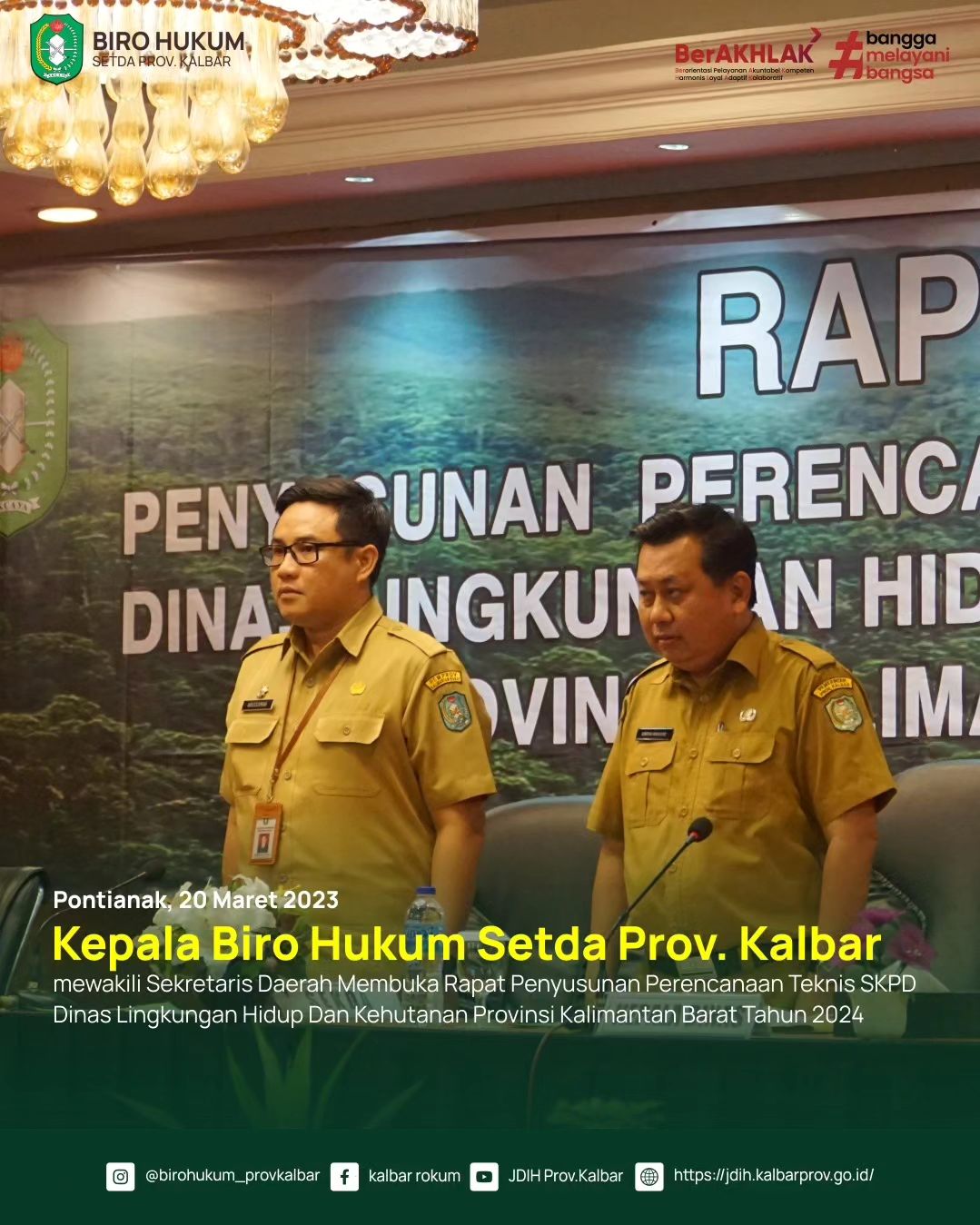 Rapat Penyusunan Perencanaan Teknis SKPD Dinas Lingkungan Hidup Dan Kehutanan Provinsi Kalimantan Barat Tahun 2024
