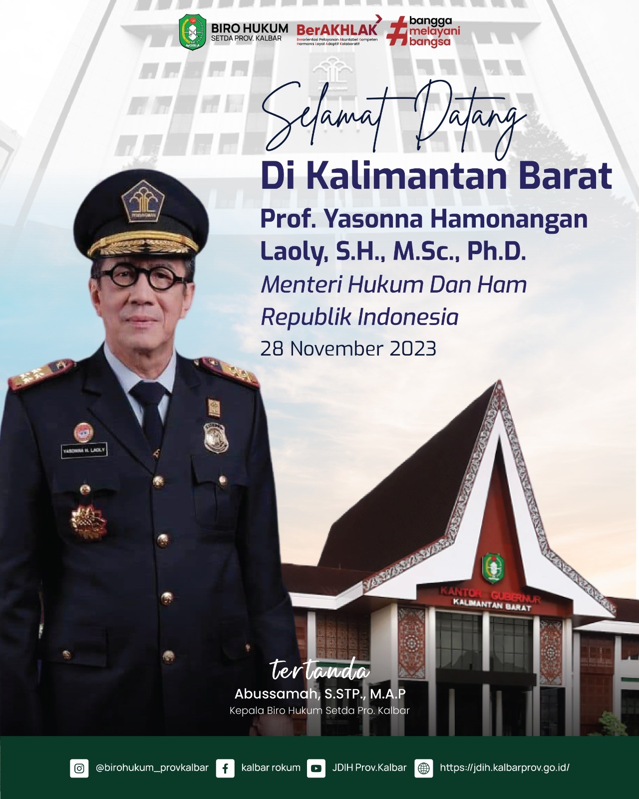 Salamat Datang di Kalimantan Barat Menteri Hukum dan HAM Republik Indonesia